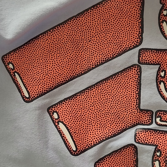 Adidas Light Blue T-Shirt with a Peachy Orange Logo size XL (18-20) - Picture 3 of 5